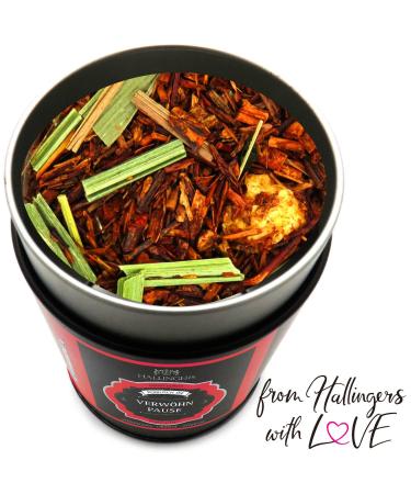 Hallinger's Rooibos Tea with Lemongrass Orange & Apricot - Perfect Mother's Day & Father's Day Gift | 250 ml Can - Celebrate New Year s Eve - Buy Online on GoSupps.com