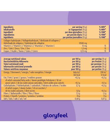 Collagen Powder 500g 12500mg Hydrolyzed Collagen Dose Tropical Flavor Enriched with Vitamin C Zinc and Copper Supports Skin Nails and Hair* No Additives - Buy Online on GoSupps.com