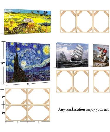 DIY Solid Wood Canvas Frame Kit 14x18 Inch for Oil Painting - Customizable Wooden Art Frames - Easy to Build Canvas Stretching System - Framed Picture Accessories - ASENART - Buy Online on GoSupps.com