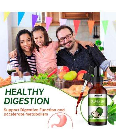 Healpark Soursop Bitters Liquid Graviola Leaf Extract - Natrual Soursop Guanabana Leaves Liquid Soursop Oil 98% Absorption-1 Fl Oz - Buy Online on GoSupps.com