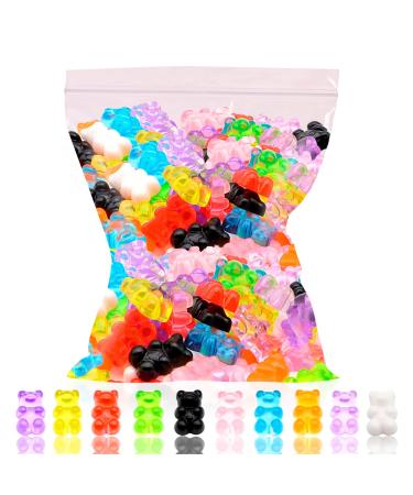 60 Pieces Gummy Bear Nail Charms,Resin Flatback Fake Gummy Bears for Nails,Nail Charms Candy Charms Bears for Slime Nails DIY Craft Phone Case Desk Lamp Wish Sweets Tree Decorations (10 Colors)