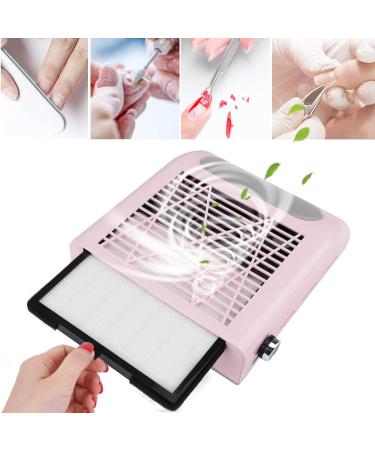CoFashion 80W Nail Dust Collector - Adjustable Power Suction for Acrylic Polygel Nails - Electric Filter for Manicure - Pink - Buy Online on GoSupps.com
