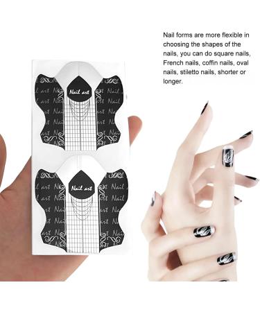80 Pieces Nail Templates - Self-Adhesive Modeling Stickers for Artificial Fingernails - Perfect for Nail Extension & Design - Buy Online on GoSupps.com