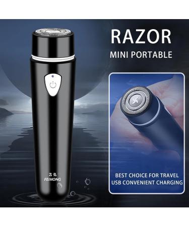 Buy Mini Electric Razor for Men - Portable USB Rechargeable Waterproof Shaver & Beard Trimmer (Silver) for Home & Travel - Buy Online on GoSupps.com