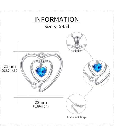 Stethoscope Necklace in Sterling Silver | Perfect Nurse & Doctor Gifts | Medical Jewelry for Women - Buy Online on GoSupps.com