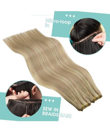Youngsee Real Hair Tress - 45cm Blonde Weaving Extensions | Remy #16/22 | Quality Double Weft Hair Wefts for Effortless Styling - Buy Online on GoSupps.com