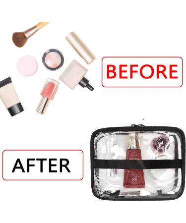 OPPLESIN Travel Toiletry Bag 2 Pack | Women's Cosmetic Makeup Storage | Black Travel Organizer - Buy Online on GoSupps.com