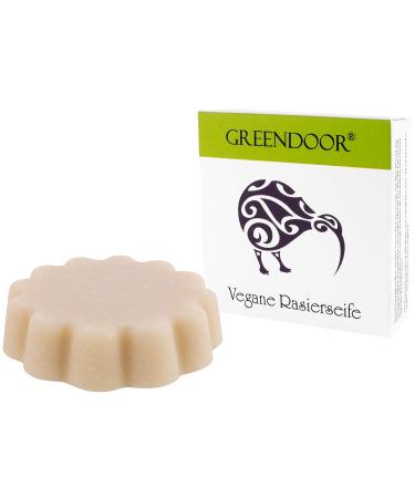 Greenendoor Vegan Shaving Soap - Aloe Vera 80g | Creamy Foam Organic Shea Butter Natural Cosmetics for Men & Women | Perfect Men's Birthday Gift - Buy Online on GoSupps.com