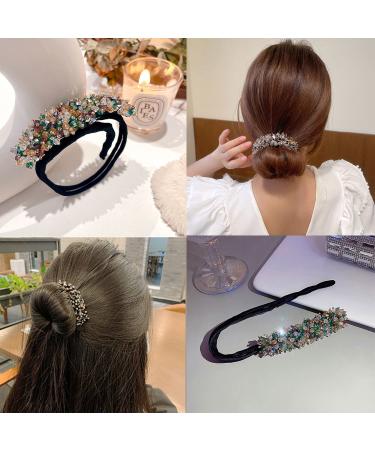 JDXN Hair Bun Maker 6-Piece Set | Shining Flower Deft Bun Maker for French Twist Hairstyles | Hair Accessories for Girls | Mixed Color Set 2 - Buy Online on GoSupps.com
