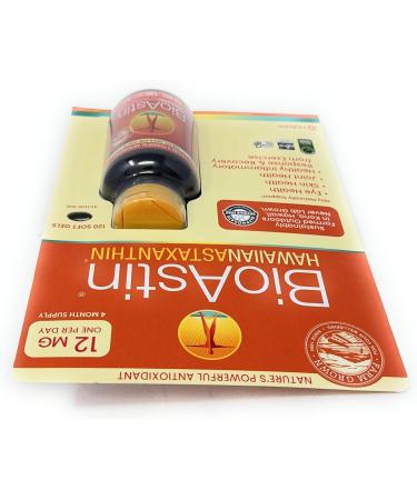 BioAstin Hawaiian Astaxanthin 12 mg 120 Soft Gels - Buy Online on GoSupps.com