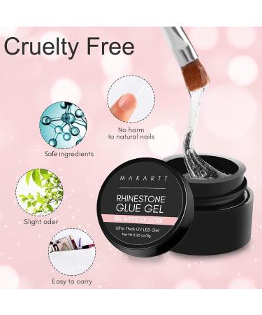 Makartt Nail Rhinestone Glue Gel Kit - 30g & 8g Super Adhesive for Gems, Rhinestones, and Crystal Stones - 3pcs Set - Buy Online on GoSupps.com