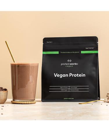 Vegan Protein Powder - 100% Plant-Based Gluten Free Low Fat - Vanilla Cream - Protein Works 1kg - Buy Online on GoSupps.com