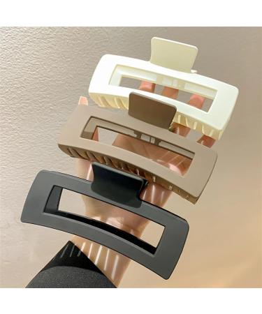 Hair Clips Hair Clips Solid Color Plasic Hair Claw Large High Ponytail Hair Claw Shark Clip Headwear Barrette Hair Accessories Women(Color:1) - Buy Online on GoSupps.com