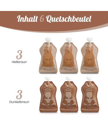 Buy Babyledo Reusable Squeezing Bags for Babies & Children - 6-Pack 150ml BPA-Free Double Zip Closure Freezer & Dishwasher Safe - Buy Online on GoSupps.com