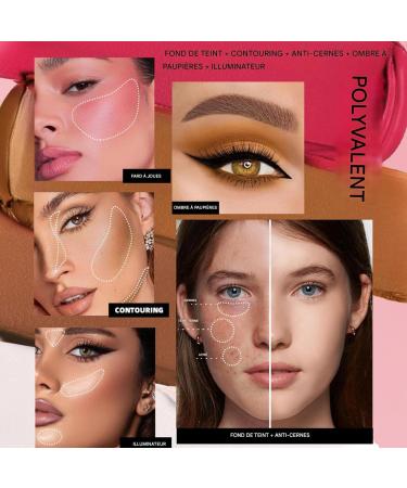 Blush Palette | Blush and Highlighter Palette 16 Colours Cream Texture - Long Hold Bronzing Powders and Foundation for All Occasions Parties Travel - Buy Online on GoSupps.com