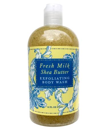 Greenwich Bay Exfoliating Body Wash with Shea Butter & Natural Exfoliants Fresh Milk Scent - 16 oz