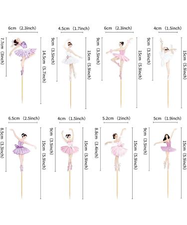 Keaziu 32 Pcs Ballerina Cupcake Toppers Colorful Girl Cupcake Toppers Ballet Dancer Girls Cupcake Toppers Dancing Cupcake Toppers for Wedding Baby Shower Birthday Decoration Girl 8 Pink 8 - Buy Online on GoSupps.com