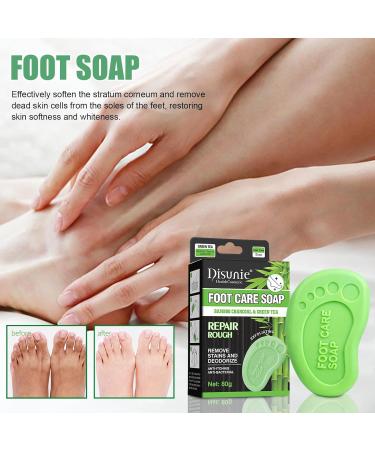 Foot Saop Scrub | Handmade Soap with Green Tea Essence Oils Protects Skin From Jock Itch Athlete's Foot Relieves Foot Problems Mens Body Wash Foot Deodoranting for Soften Feet Frifer - Buy Online on GoSupps.com