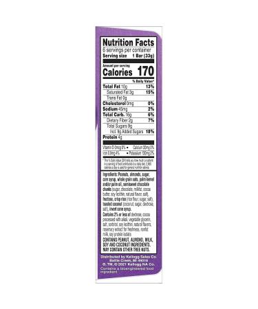 Kellogg's Special K Chewy Nut Bars - Gluten-Free Chocolate Almond Snacks - 170 Calories - 6.96oz Box (6 Bars) - Buy Online on GoSupps.com