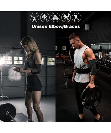 2 Pack Elbow Brace for Tendonitis, Tennis Elbow, Arthritis - Compression Arm Sleeve for Men & Women - Pain Relief & Recovery - Medium Size (11-12.5in) - Buy Online on GoSupps.com