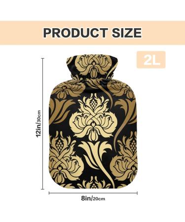 Boho Floral Hot Water Bottle with Cover - Pain Relief & Heating Bag for Menstrual Cramps | 2 Liter - Buy Online on GoSupps.com