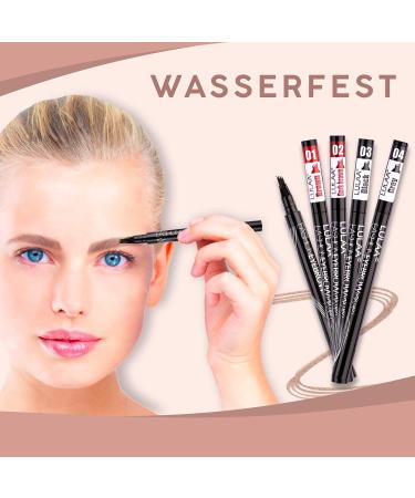 LULAA P-Beauty Waterproof Long Lasting Eyebrow Pencil 4 Colors 4 Tips - Buy Online on GoSupps.com