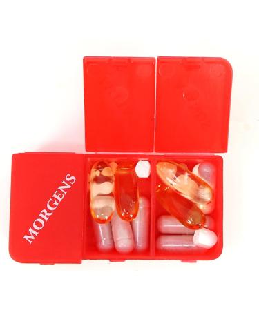 Com-Four 7-Day Drug Doser & Pill Organizer - Weekly Medication Box with 3 Compartments - Light Blue - Perfect for Morning Lunch Evening Doses - Buy Online on GoSupps.com