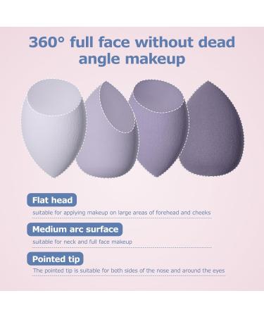8 Pieces Purple Makeup Sponge Set - Beauty Blenders for Foundation Powder & Liquids - Ideal Face Sponges for Flawless Makeup - Buy Online on GoSupps.com