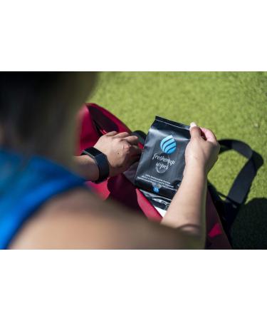 Freshenup XXL Full Body Wet Wipes for Adults | 3x10 Moist Bamboo Towels with Tea Tree Oil | 100% Degradable | Travel Hiking Camping Festival Essentials - Buy Online on GoSupps.com