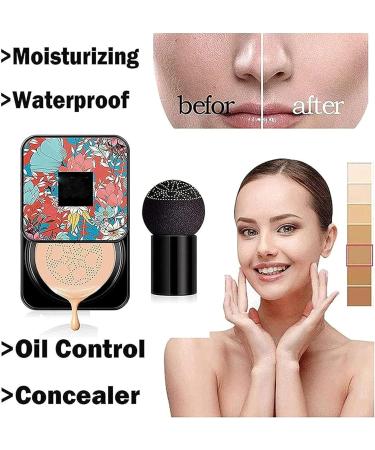 Wonderninelife Beauty Cream Base Mushroom Head Air Cushion Cc Cream Beauty Clear Cover Beauty Cream Long Lasting Moisturizing Oil Control (Natural Color-B) - Buy Online on GoSupps.com