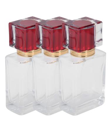 Verdant Touch Perfume Bottle Glass Perfume Bottle 50ml Refillable Atomizer Dispenser Liquid Makeup Container Red