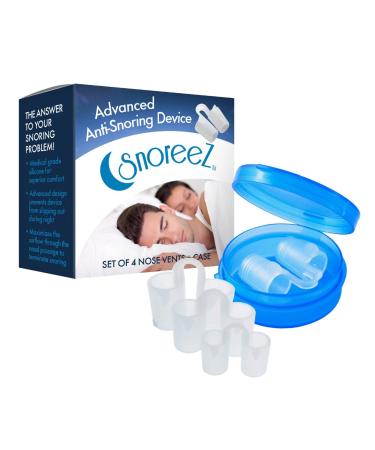 SnoreeZ(TM) Anti-Snore Premium Nose Vent  Snoring Solution  Stop Snoring Aid Naturally And Instantly  Simple Effective Anti-Snore Device - Set of 4