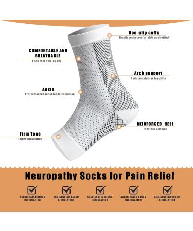 Feeljam Neuropathy Socks - Nano Compression Socks for Plantar Fasciitis & Ankle Pain Relief (S-M Black) - Soothe & Comfort Your Feet - Buy Online on GoSupps.com