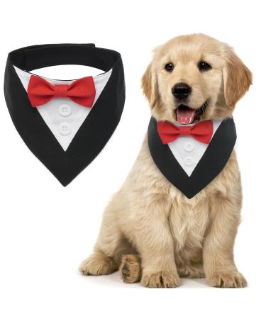 Mouse dog Smoking Bandana Formal Pets Smoking Flying Formal Fixed Dog Hall Adjustable Pet Flight Fly Bandana For Wedding Birthday Halloween Christmas (XS Redschwarz) XS Redschwarz