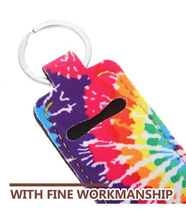 POPETPOP Lipstick Keychain Set - 5pcs Portable Neoprene Lip Balm Holders | Clip-On Rainbow Sleeve for Easy Access - Shop Now - Buy Online on GoSupps.com