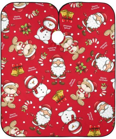Waterproof Barber Cape - Christmas Santa & Bear Cheetah Haircut Bib for Men & Women | Unisex Hair Cutting Cape  - Buy Online on GoSupps.com