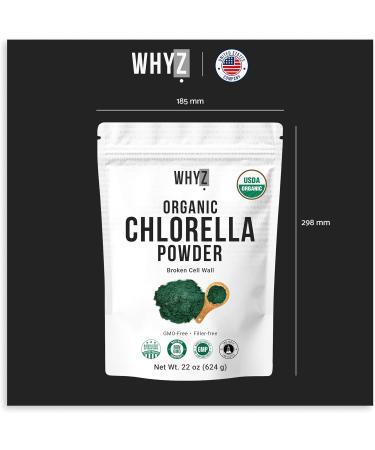 Organic Chlorella Powder, 22 oz, Raw, Premium Superfood Rich in Vegan Protein & Chlorophyll, Non-GMO, Vegan-Friendly Supplement, 312 Servings - Buy Online on GoSupps.com