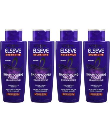 L'Or al Paris Els ve Color-Vive Yellow-Removing Violet Shampoo 200 ml - Pack of 4 - Buy Online on GoSupps.com