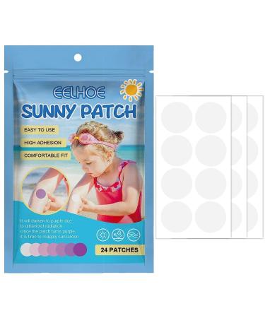 120pcs UV Sun Stickers Sunscreen Reapply Stickers UV Detection Patch for UV Detection Face Body (A)