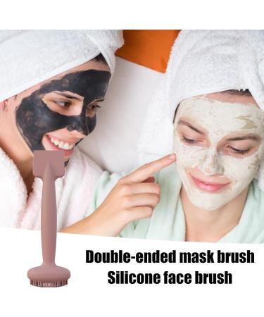 Facial Cleansing Brush Dual Head Pore Cleansing Brush | Waterproof Silicone Facial Scrubber Skin Friendly Mud Film Brush Manual Shakven Leather Powder 2pcs - Buy Online on GoSupps.com