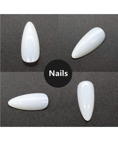 500pcs Almond-Shaped Nail Tips - Natural Artificial Fingernails for DIY Nail Art | 10 Sizes | International Shipping - Buy Online on GoSupps.com