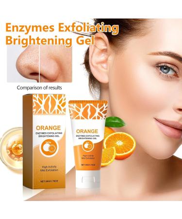 Orange Enzymes Exfoliating Brightening Gel 60g Gentle Pore Cleansing for Dull & Blemish-Prone Skin With Niacinamide & Protease - Buy Online on GoSupps.com