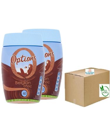 Options Belgian Chocolate Instant Hot Chocolate Drink 395g 2 Pack Boxed Slamtech - Buy Online on GoSupps.com