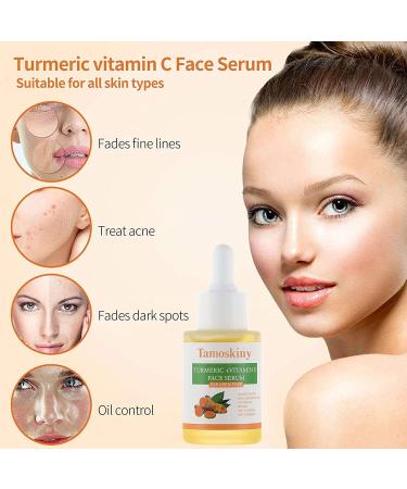 Turmeric & Vitamin C Dark Spot Corrector Serum | Anti-Aging & Moisturizing Formula for All Skin Types - 1oz - Buy Online on GoSupps.com