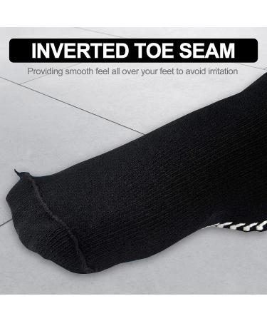 RAXSEG Extra Wide Non-Slip Socks for Swollen Feet - Diabetic & Edema Men's/Women's Black Socks - Buy Online on GoSupps.com