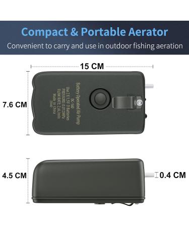 Pawfly Portable Aquarium Battery Air Pump | 2.5 L/min Oxygen Pump for Outdoor Use | Includes Air Stone & Hose | Ideal for Aquariums up to 120L - D Battery Not Included - Buy Online on GoSupps.com