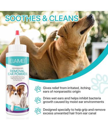 SuperSr Pet Ear Cleaner Solution - Stop Itching & Infections in Dogs & Cats - Controlling Odor - 1PC Removal Ear Powder - Buy Online on GoSupps.com