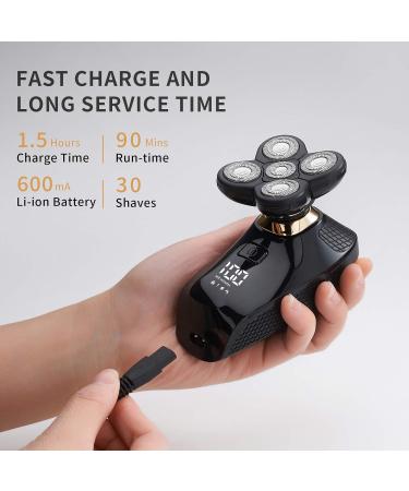 4 in 1 Electric Head Shaver for Men - Bald Shaver Set with Clippers & Trimmer | Wet Dry Cordless IPX6 Waterproof Rechargeable Razors - Buy Online on GoSupps.com