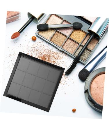 PLAFOPE 4 Pcs 12 Empty Eye Shadow Pallet Acrylic Makeup Cosmetic Pallet Empty Makeup with Mirror Black - Buy Online on GoSupps.com