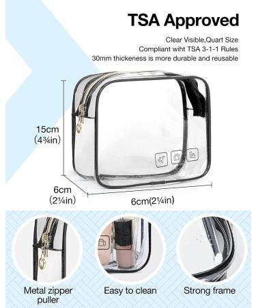 BAGSMART TSA Approved Hanging Toiletry Bag & Transparent Makeup Organizer - Large Black - Buy Online on GoSupps.com
